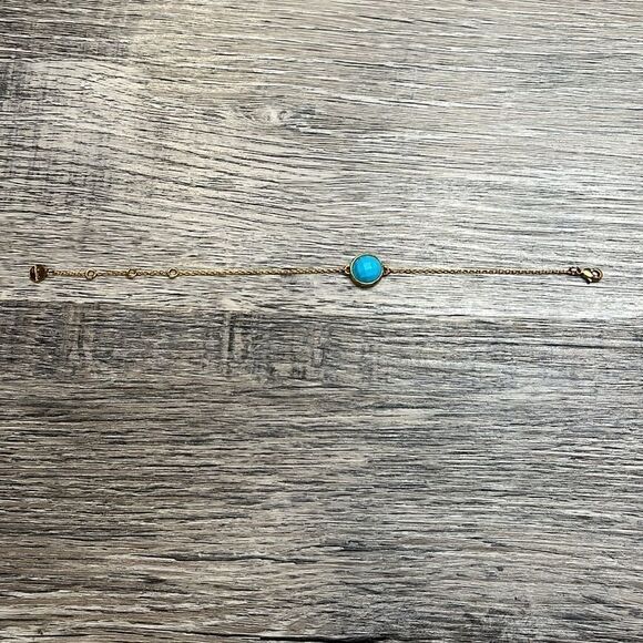 Stella & Dot retired blue beaded adjustable bracelet - Picture 5 of 9